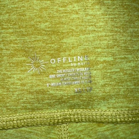 Offline by Aerie The Hugger green matching sports bra and bike shorts set XS - Picture 3 of 4